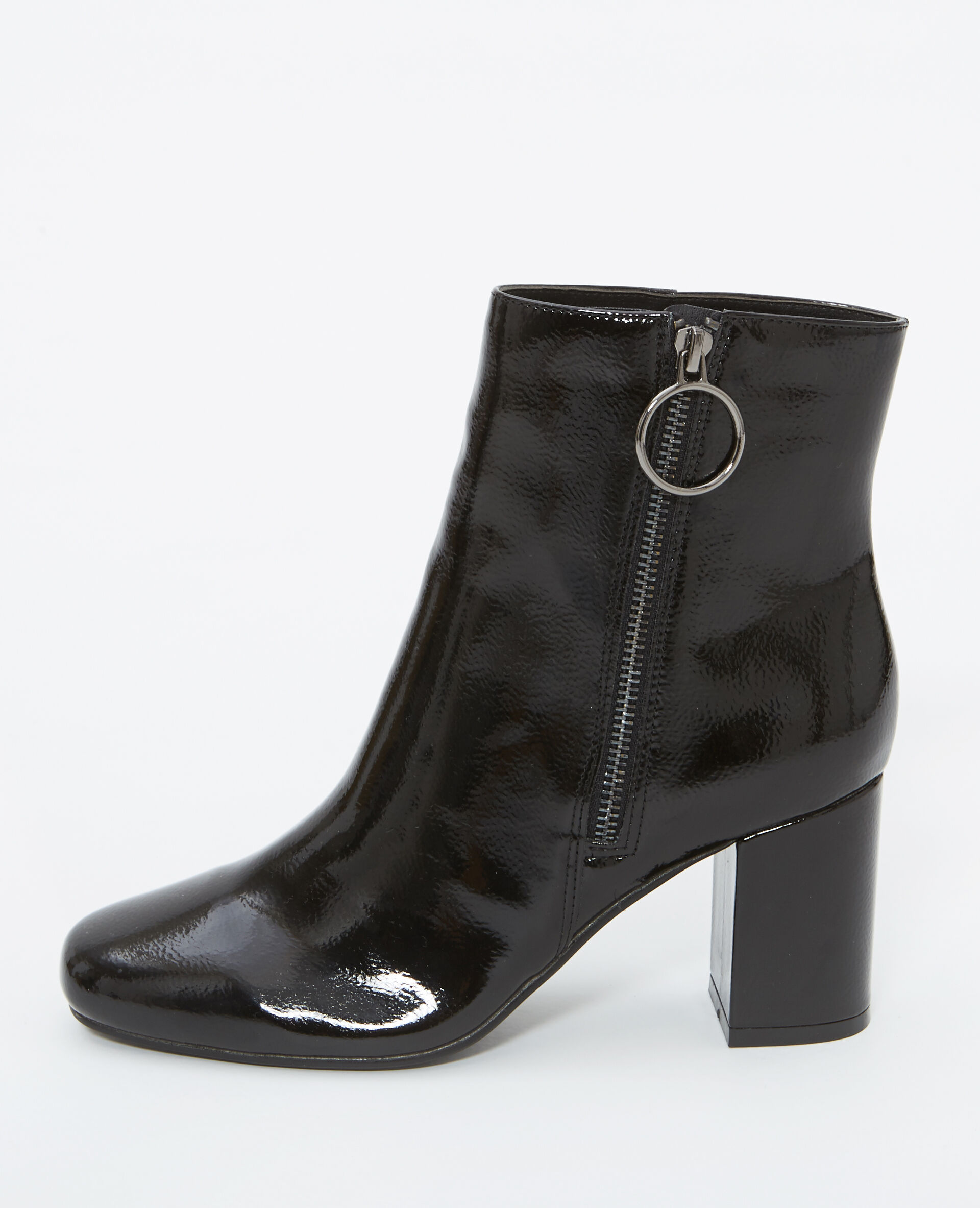 bottines vernies noires talons
