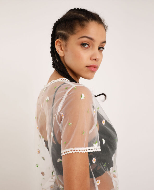 T-shirt transparent blanc - Pimkie