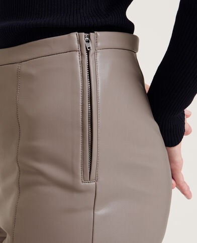 Legging simili cuir taupe - Pimkie
