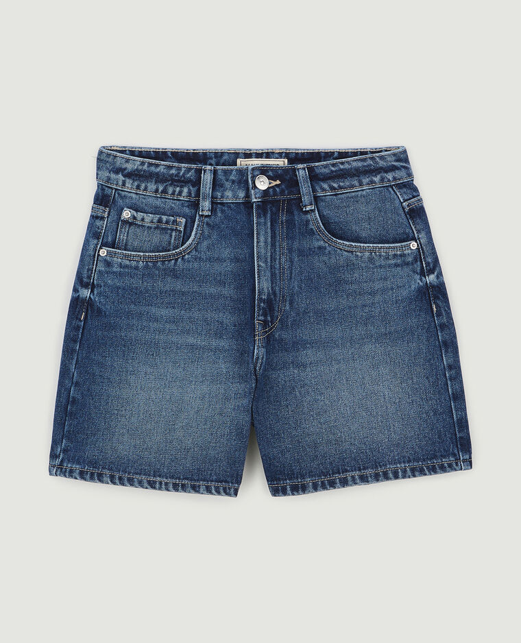 Short en jean taille haute bleu denim - Pimkie