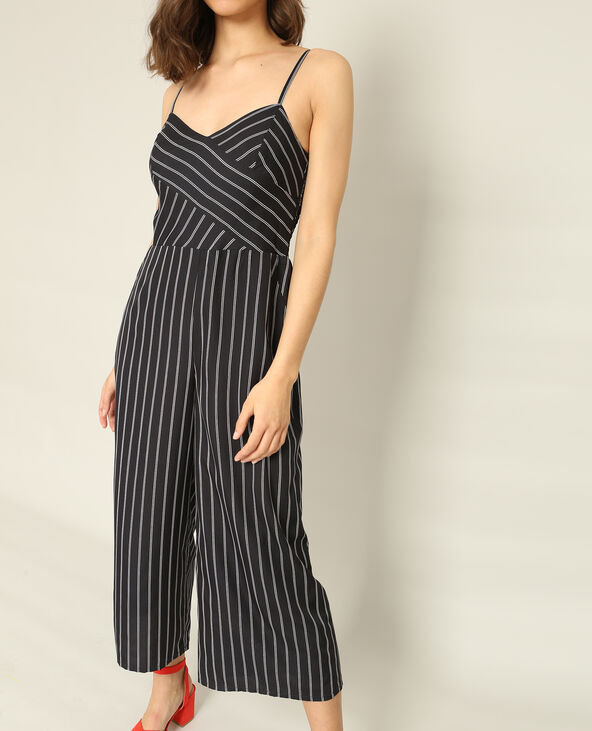 Combi-pantalon à rayures bleu marine - Pimkie