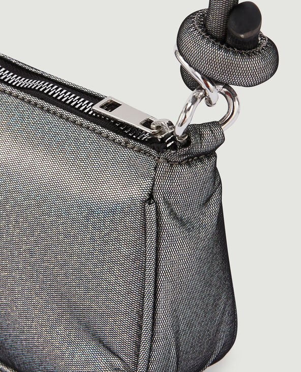 Sac baguette tissu métallisé argenté - Pimkie