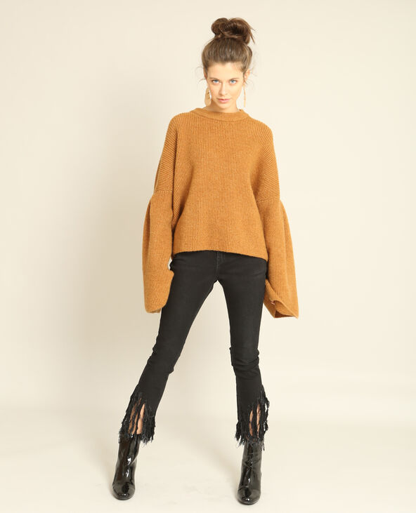 Jean skinny à franges noir - Pimkie