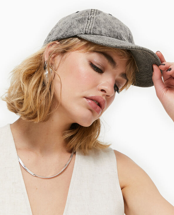 Casquette en jean délavé noir - Pimkie