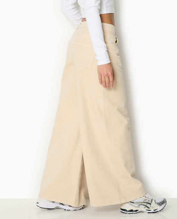 Jean wide extra large taille basse taupe - Pimkie