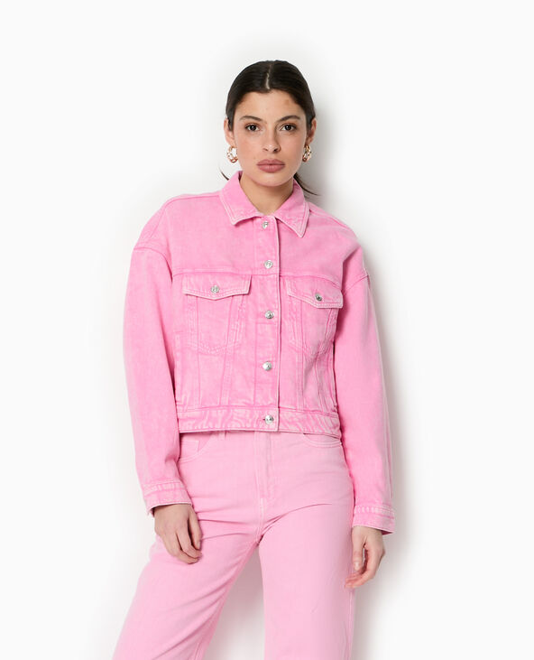Veste en jean rose - Pimkie