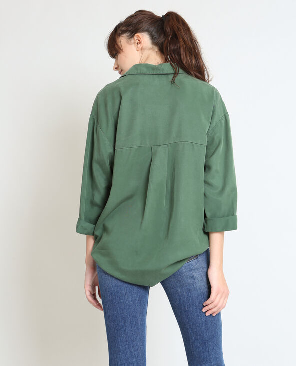 Chemise XL fluide vert foncé - Pimkie