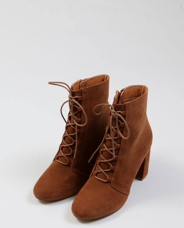 Bottes à lacets marron - Pimkie