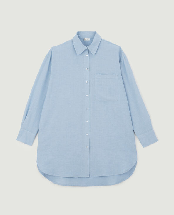 Chemise longue bleu - Pimkie