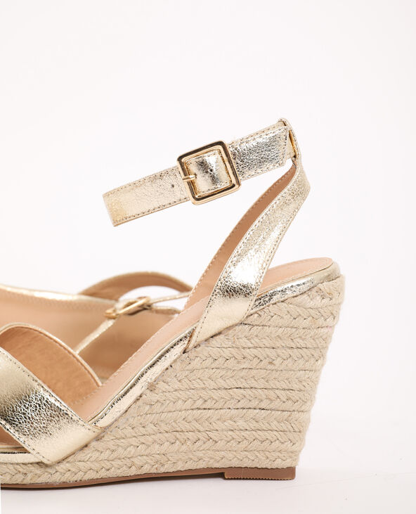 Sandales compensées shop dorées pimkie