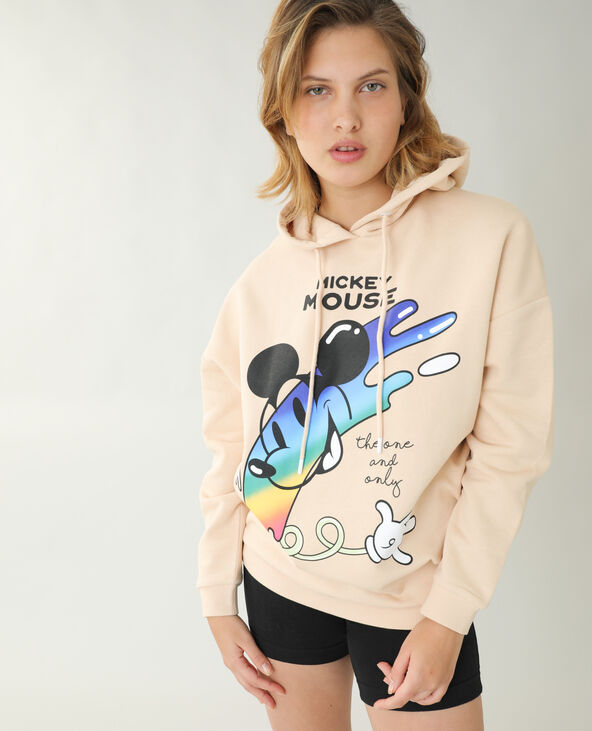 Sweat à capuche Mickey rose clair - Pimkie
