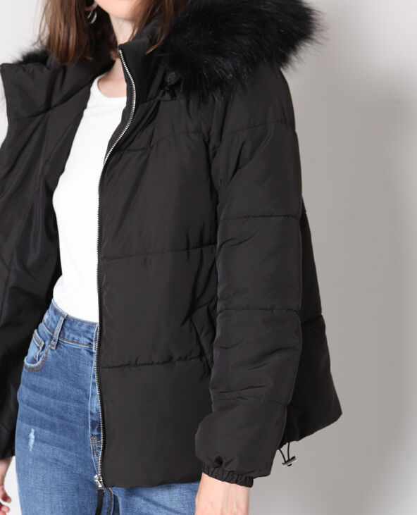 Doudoune à capuche noir - Pimkie