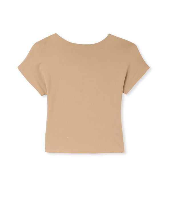 Top court dos ouvert taupe - Pimkie