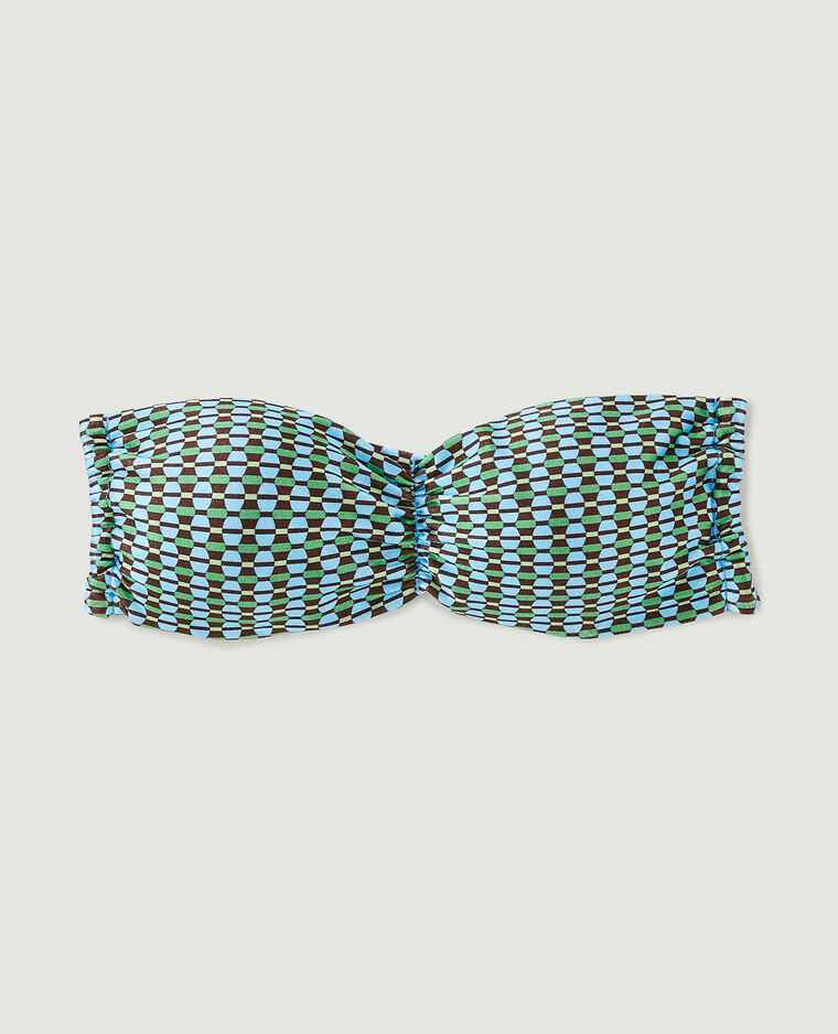 Haut de maillot de bain bandeau dos nu vert - Pimkie