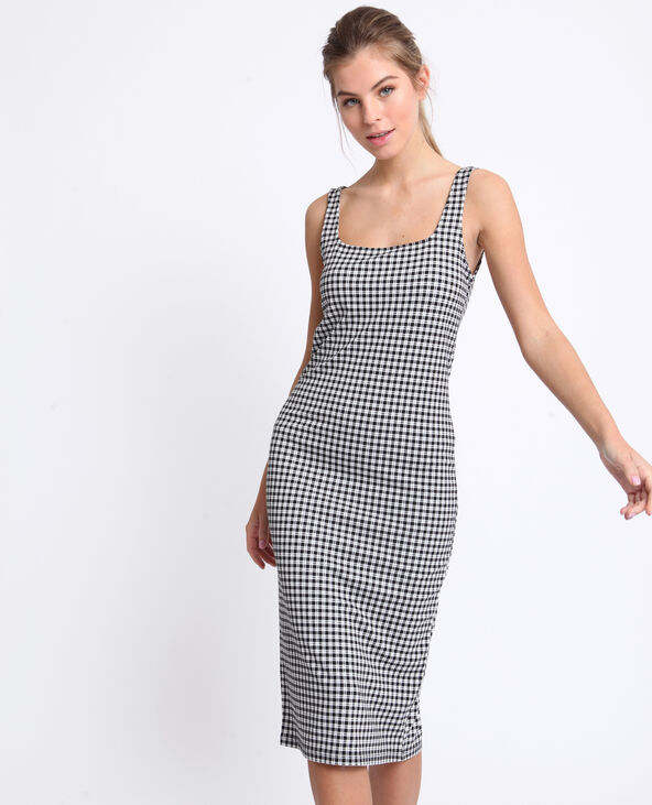 Robe à carreaux noir - Pimkie