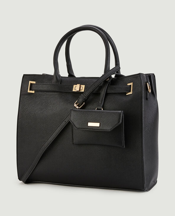 Grand sac 3 compartiments noir - Pimkie