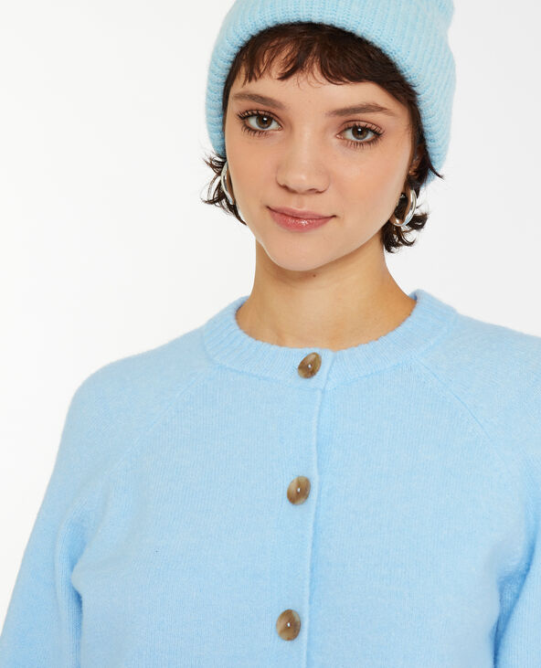Gilet col rond bleu clair - Pimkie