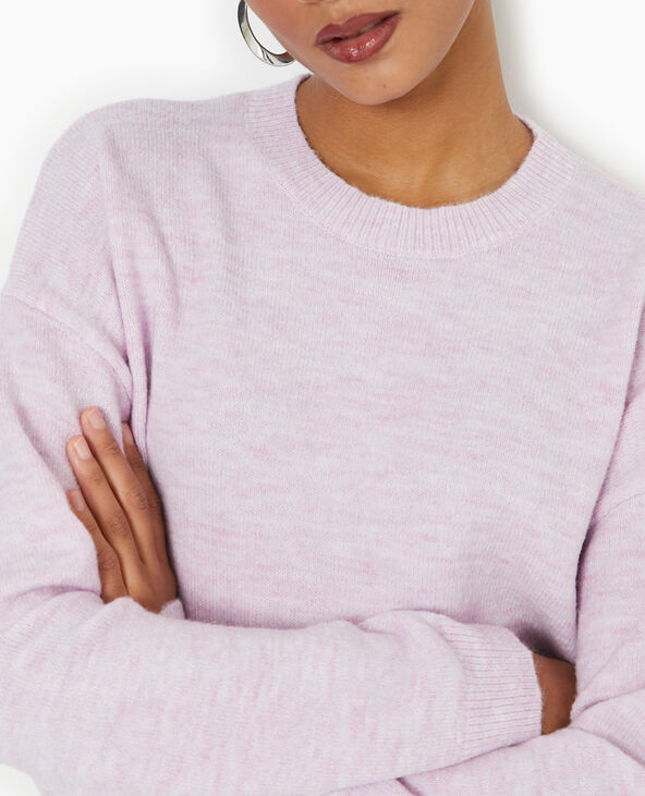 Pull court avec encolure ronde rose - Pimkie
