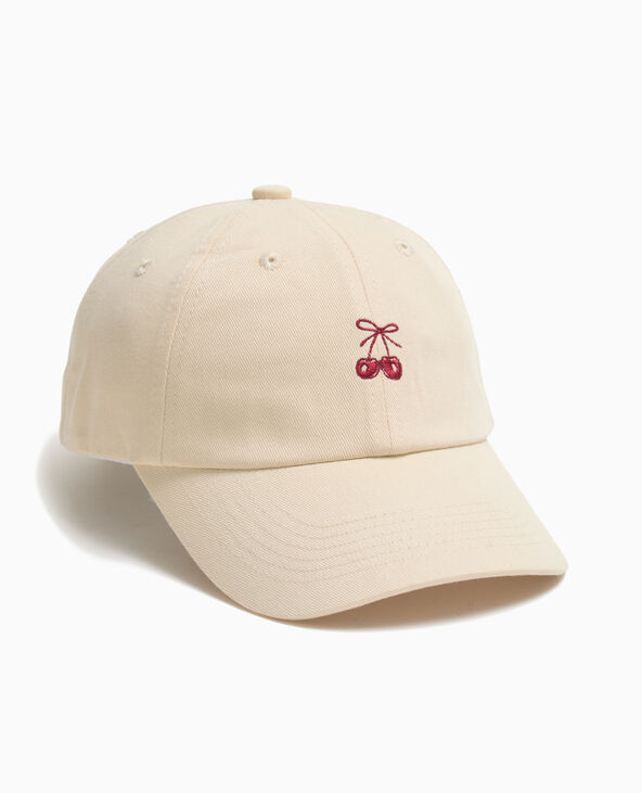 Casquette avec broderie Cerises taupe - Pimkie