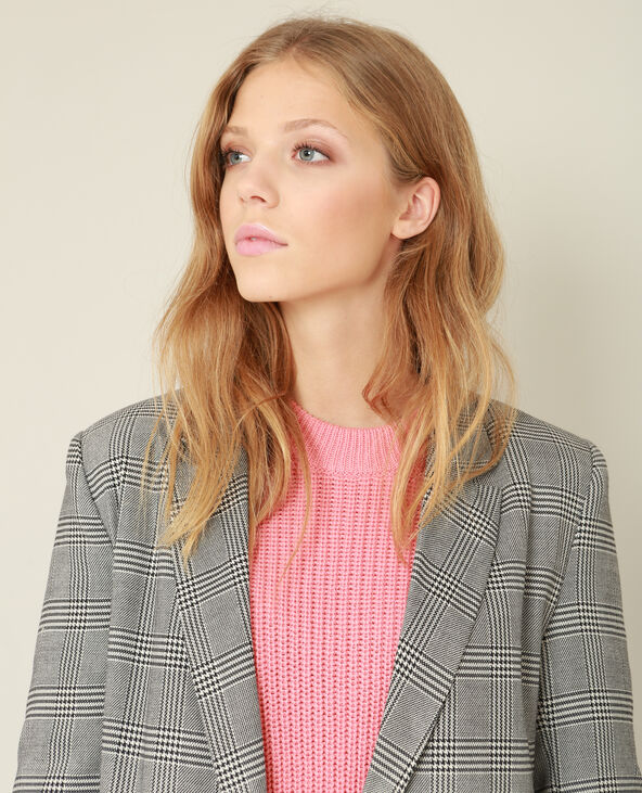 Blazer imprimé prince de Galles gris clair - Pimkie