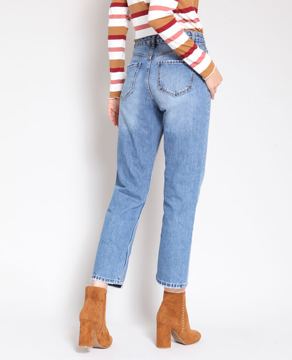 Jean droit taille haute bleu - Pimkie