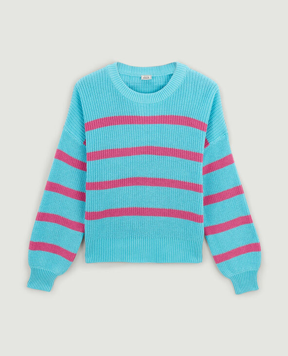 Pull marinière bleu turquoise - Pimkie
