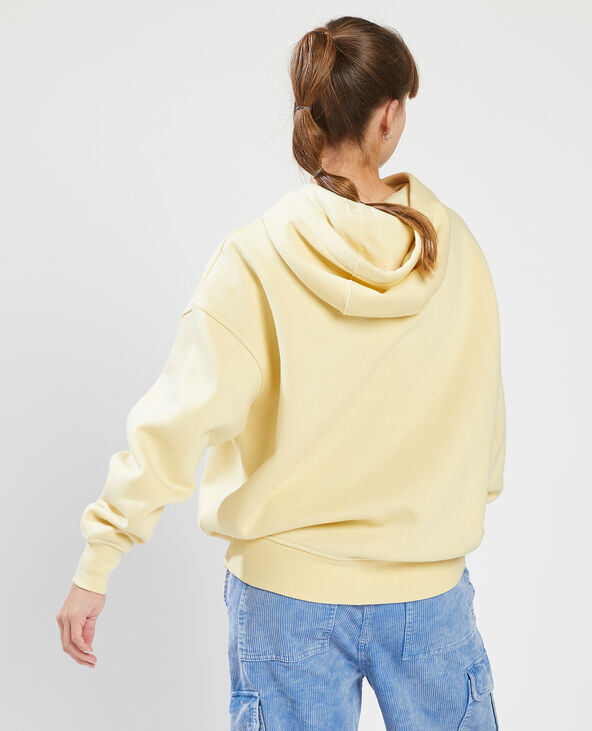 Sweat capuche oversize jaune - Pimkie