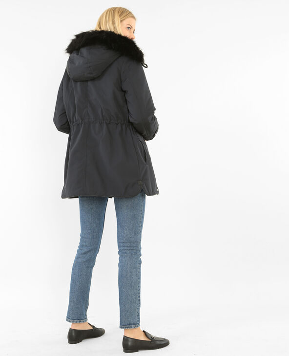 Parka longue à capuche noir - Pimkie