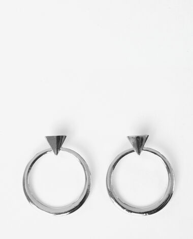 Boucles d'oreilles géométriques argenté - Pimkie