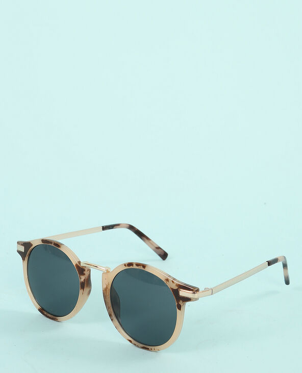 Lunettes de soleil style écailles beige - Pimkie