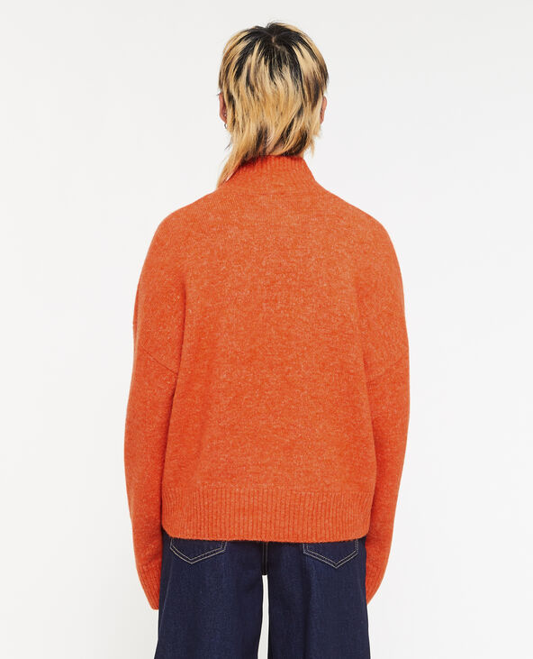 Pull oversize col montant orange - Pimkie