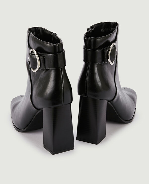 Boots à talon avec boucle noir - Pimkie