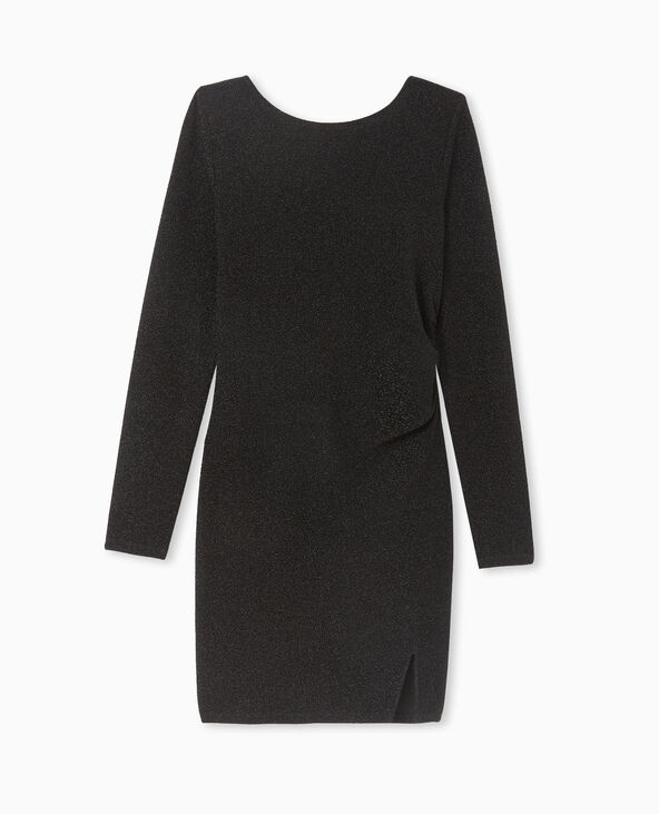 Robe moulante en maille lurex dos encolure carrée noir - Pimkie