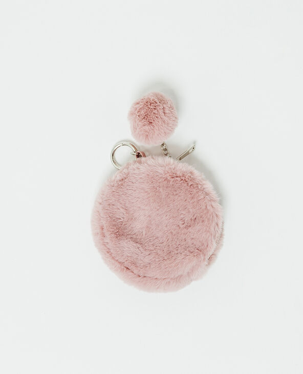 Porte-clefs en fausse fourrure vieux rose - Pimkie