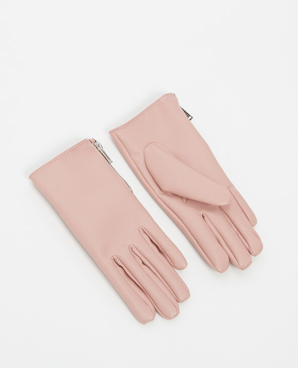 Gants en faux cuir rose - Pimkie