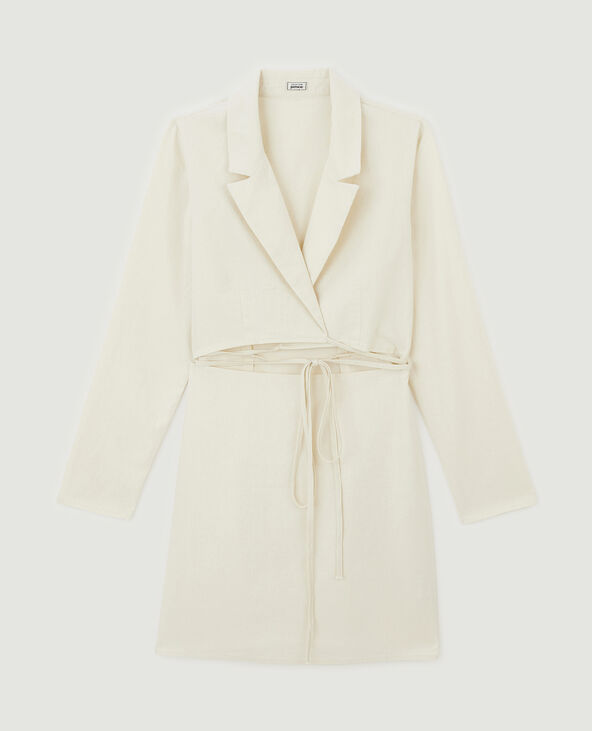 Robe blazer cache-cœur blanc - Pimkie
