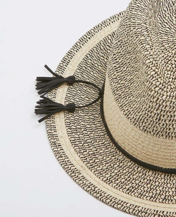Fedora en paille noir - Pimkie