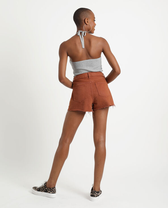 Short en jean marron - Pimkie