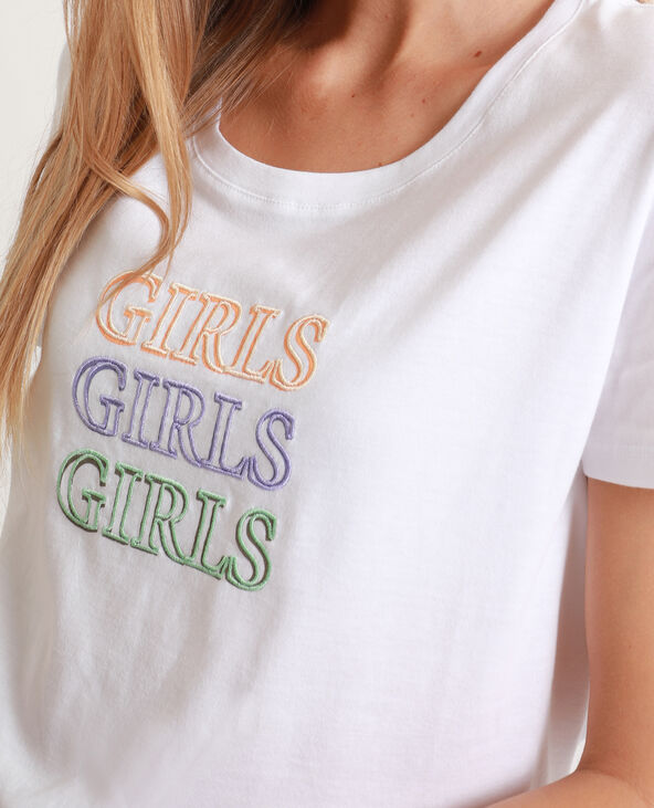 Tee-shirt Girls blanc - Pimkie