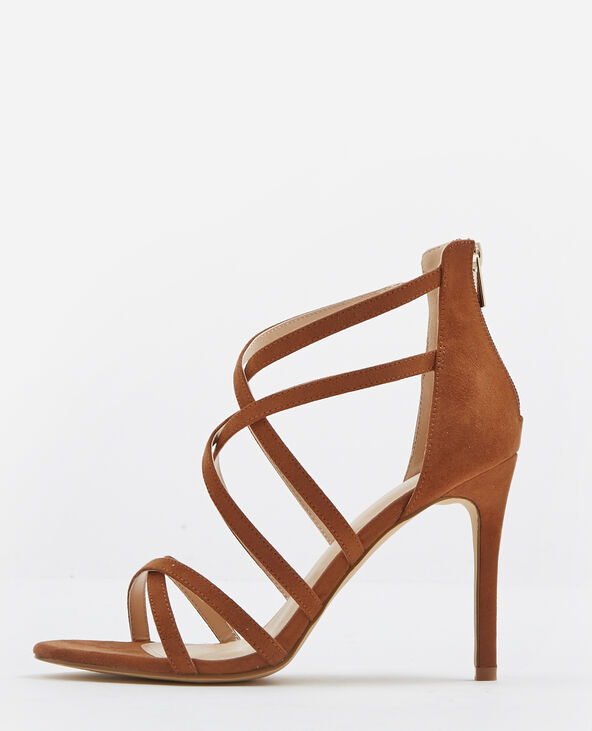 Sandale marron talon top
