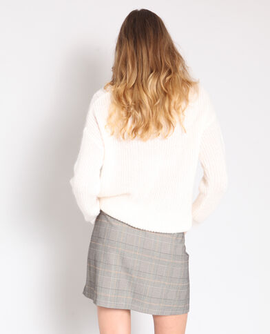 Pull à col V blanc cassé - Pimkie