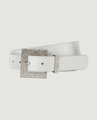 Ceinture avec boucle strass noir - Pimkie