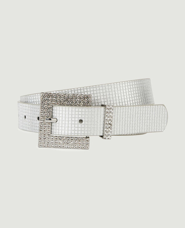 Ceinture avec boucle strass noir - Pimkie