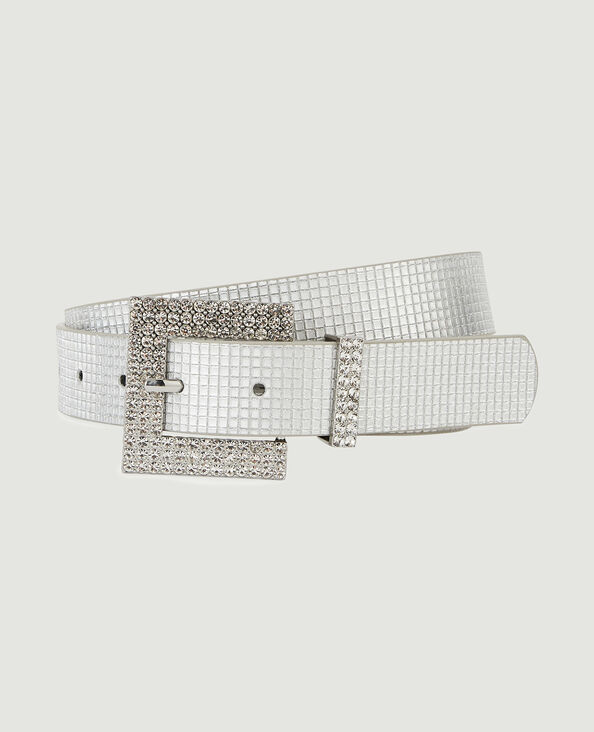 Ceinture avec boucle strass noir - Pimkie