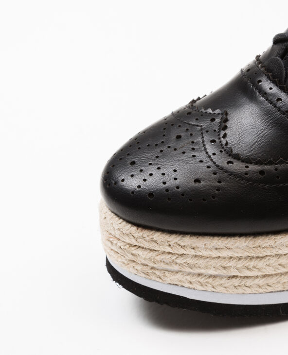 Derbies semelle corde noir - Pimkie