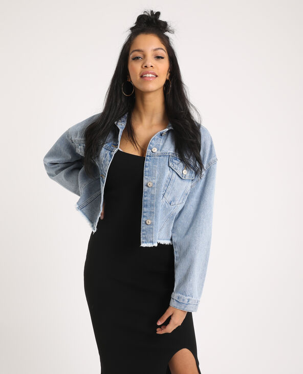 Veste en jean courte bleu clair - Pimkie