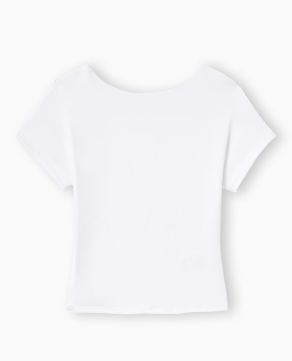 Top court dos ouvert blanc - Pimkie