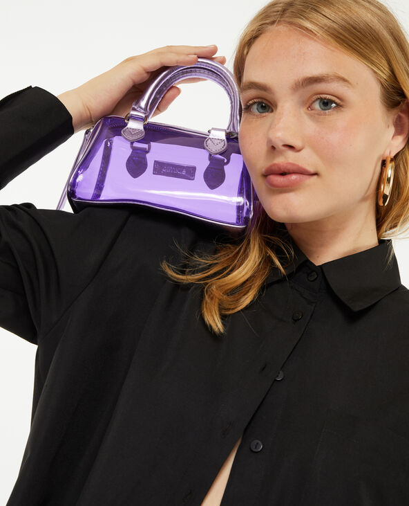 Mini sac bowling transparent violet - Pimkie