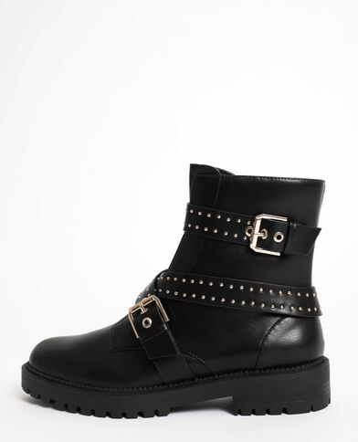 Bottines à sangles noir - Pimkie