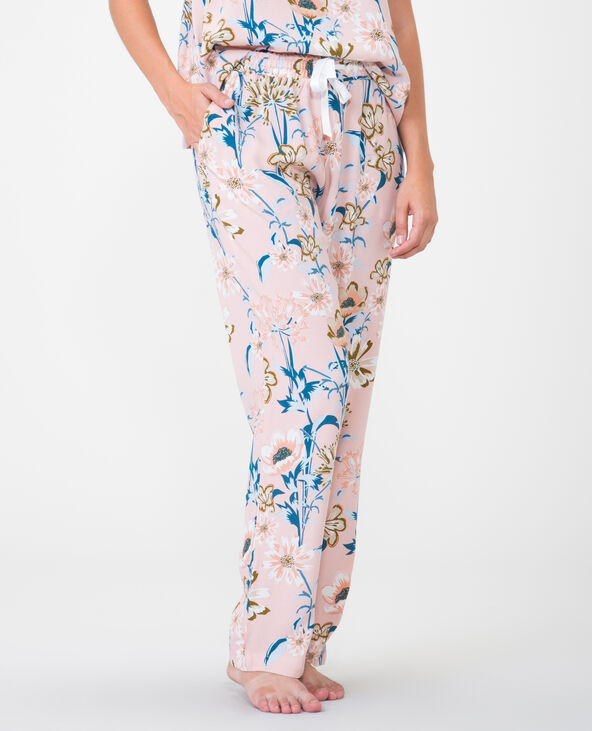 Pantalon fluide imprimé rose clair - Pimkie